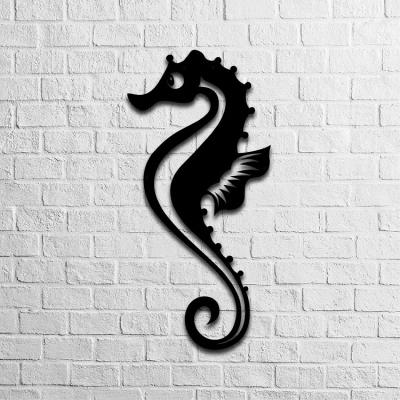 Winged Seahorse Metal Decor