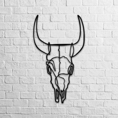 Bull Skull Metal Decor