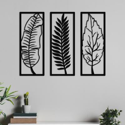 Tropical Leaves Metal Wall Art Set